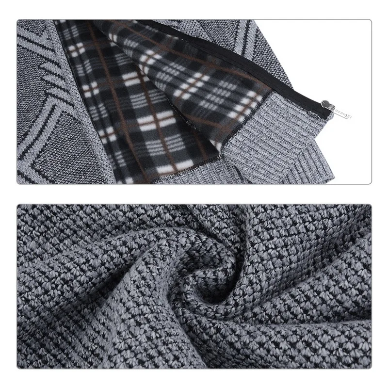 Sfit 2020 Mens Cardigan Sweater Autumn Stand Collar Zipper Knitted Casual Sweatercoat Coats Men Warm Clothes 5