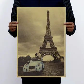 

The Eiffel Tower in Paris is decorated with 51x35.5 cm old posters