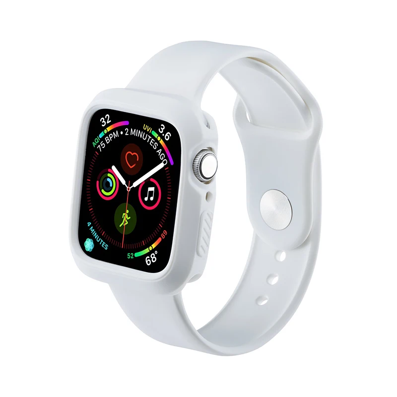 Силиконовый ремешок для Apple Watch 5 4 44 мм 40 цветной iWatch браслет серии 5/4 серия твердый