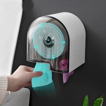 

Portable Roll Paper Holder For A Bathroom Organizer Waterproof Toilet Paper Dispenser With Roller Bathroom Accessories