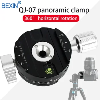 

HOT-BEXIN QJ07 Quick Release Clamp Camera Mount Clip Tripod Plate Adapter 360 Rotate Panoramic Clamp For DSLR Camera