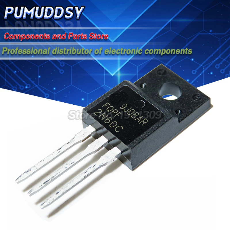 10 шт. FQPF2N60C 2N60C 2N60 600 в 2A MOSFET N-канальный транзистор TO-220F IC | Электронные компоненты и