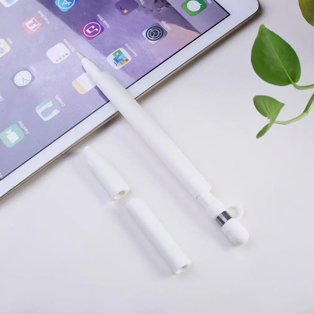 Новинка, мягкий силиконовый чехол для Apple Pencil, для iPad, чехол с наконечником для карандашей, держатель для планшета, стилус, 360, полный защитный чехол, сумки