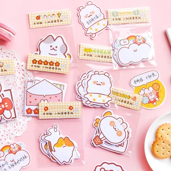 

Mohamm 30Pcs Mitt's Secret Series Sticky Note Portable Memo Scrapbooking Paper Creative Stationary School Supplies