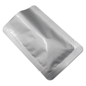 

100Pcs Heat Sealing Open Top Pure Aluminum Foil Package Bags Vacuum Mylar Snack Crafts Storage Pouches for Food Sundries Packing
