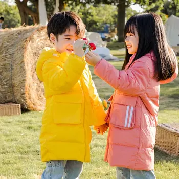 

2020 Winter Down Jacket Kids New Children's Medium and Long Children's Down Jacket Winter Coat for Baby Girl Boy Winter Jacket