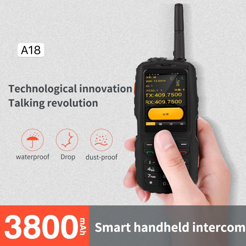 

IP67 Really Triple Protection Software POC Hardware Intercom Unicom 3G Globally Applicable Hand-Held Intercom Smartphone A18