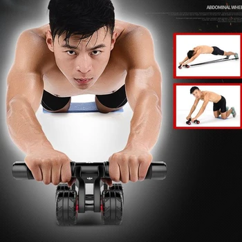 

Upgraded 4 Wheels Ab Roller Pro Abdominal Muscle AB Fitness Wheel Core Obliques Training Exercise Train Equipment