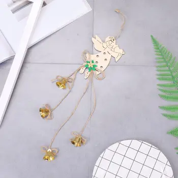 

5 5 Pcs Christmas Tree Hangings Exquisite Premium Wooden Pendant Hanging With Bell Decoration Christmas Tree Wall Door