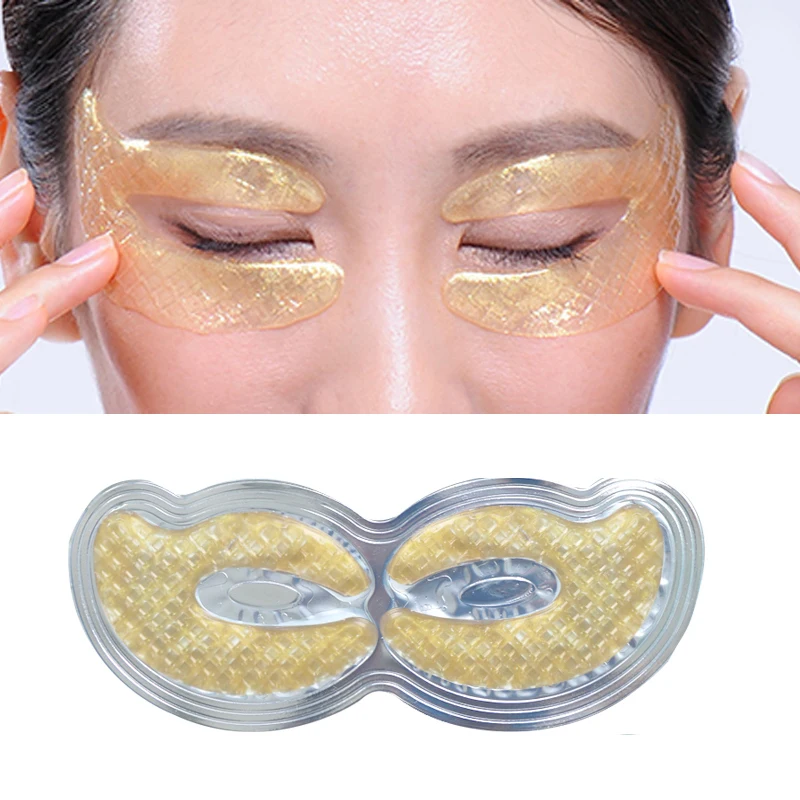 Коллагеновая маска для лица с кристаллами и золотом, коллагеновые маски для лица, увлажняющие отбеливающие омолаживающие маски для ухода за кожей, корейская косметика TSLM1