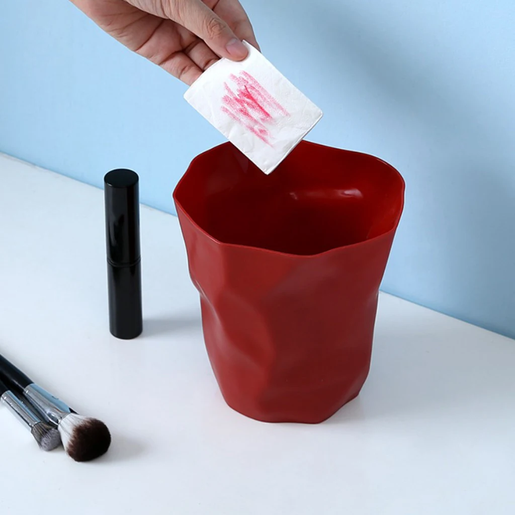 Mini Recycling Bin Tabletop Ashtray Waste Basket Living Room Kitchen Hotel