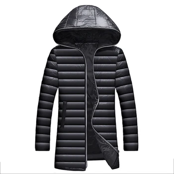

2020 New Clothing Down Winter Jackets Business Long Winter Coat Men Solid Fashion Overcoat Outerwear Warm