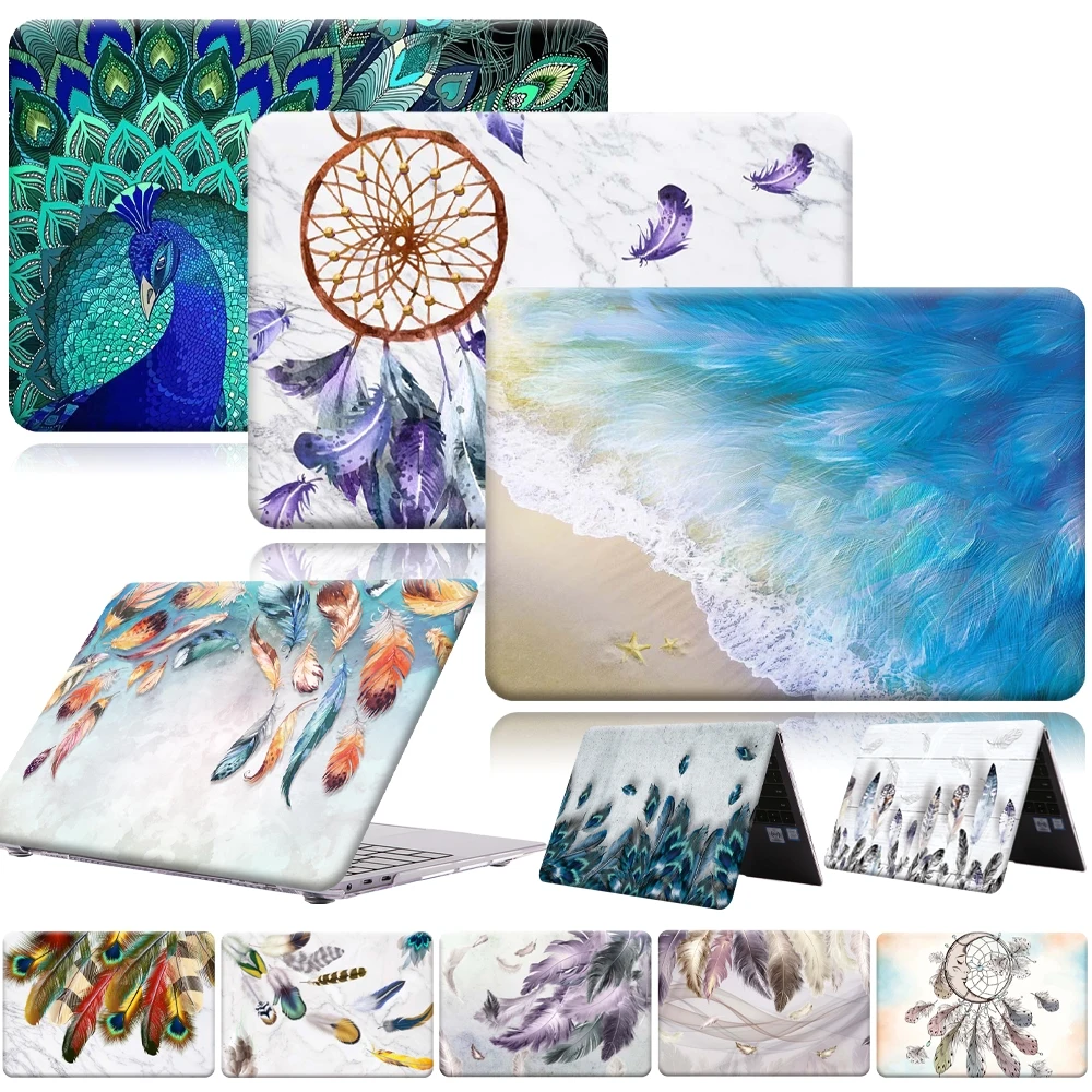 

New Feather Pattern Laptop Case Cover for HUAWEI MateBook 13 /14 / X Pro 13.9 Cover for MateBook D 14/D15 Hasp Laptop Case
