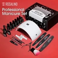 ROSALIND Manicure Set 12/20/24pcs Gel Nail Polish Set With UV LED 24W/48W Lamp Dryer Vernis Semi Permanent Nails Art Tool Kit 1