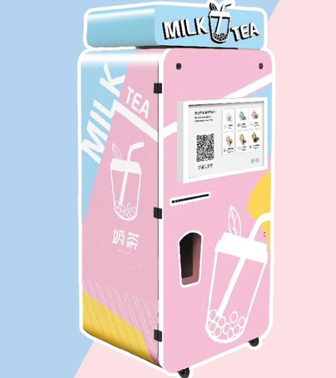 Automatic milk tea Boba bubble tea making & vending machine /Bubble pearl  milk tea making and vending machine