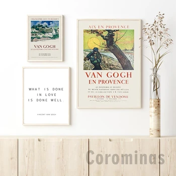 

Vincent Van Gogh Love Quotes Canvas Painting Original French Exhibition Posters Gallery Wall Art Pictures Print Home Decor