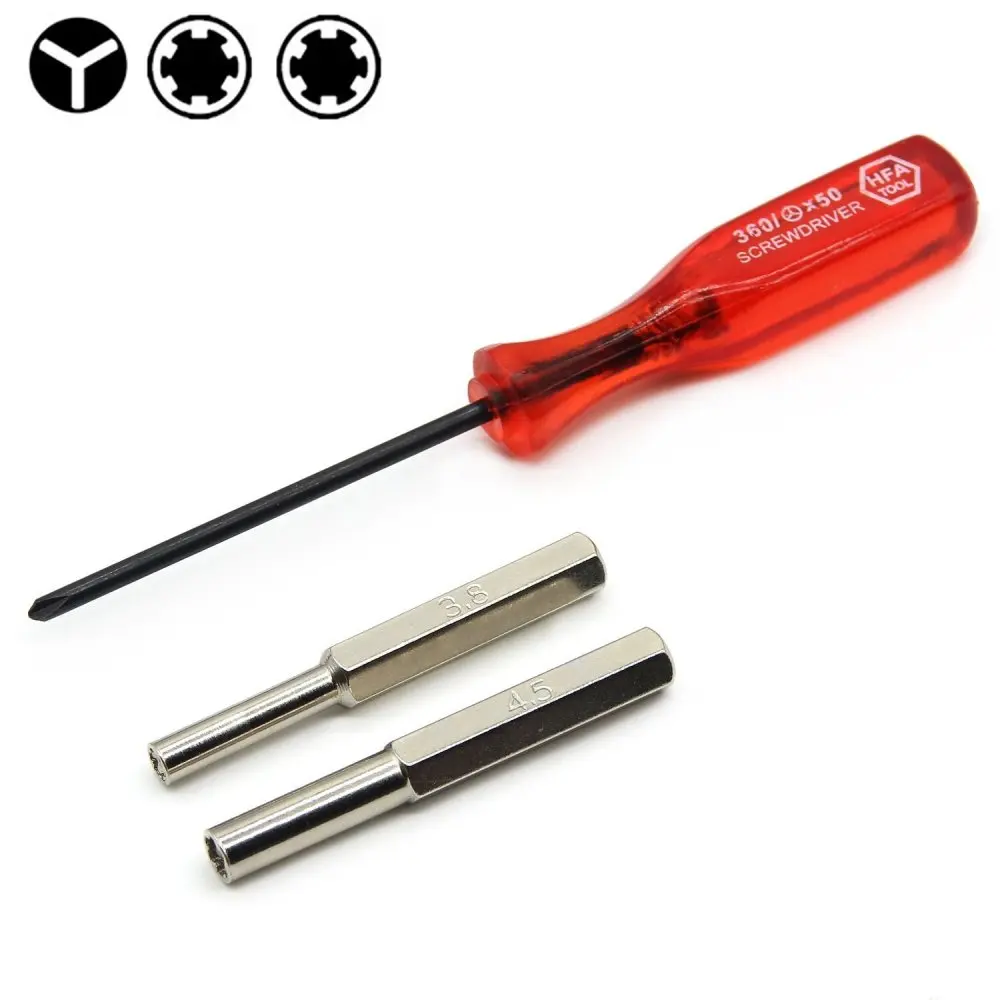 

Screwdriver For NES N64 Gameboy 3.8mm 4.5mm Security Bit Triwing Screwdriver hand tool 1 Set