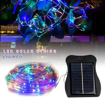 

100 Led Christmas Tree Light Garland Houses/Street Garden Waterproof Solar Chain String Fairy Lights Outdoor Decoration