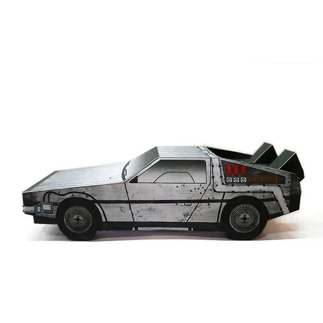 Back To The Future DMC-12 Car Folding 3D Paper Model Papercraft Art Origami DIY Kids Adult Handmade Craft Toys ZX-020 2