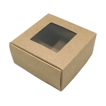 

2 Styles Square Carton Paper Gifts Packaging Box Handmade Soap DIY Crafts Display Packing Papercard Packing Box Kraft Paper Box