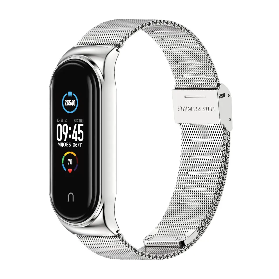 Bracelet En Métal Pour Xiaomi Mi Band 6 5 4 3, Bracelet En Acier Inoxydable Pour ATA Band 6 5, Bracelets De Montre, Bracelet De Remplacement Pour MI Band 4