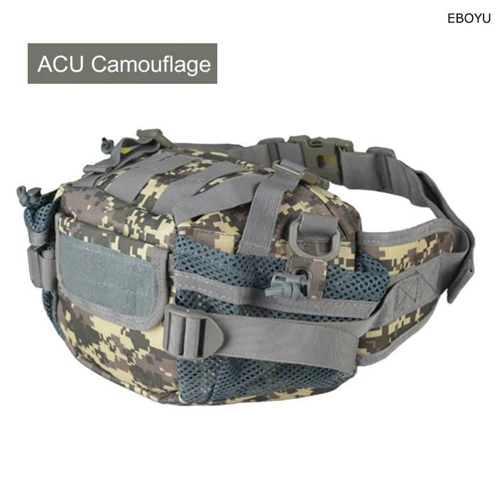 EBOYU 900D Outdoor Waterproof Multifunctional Tactical Waist Bag Multifunction Pockets Small EDC Camping Hiking Trekking - Цвет: ACU