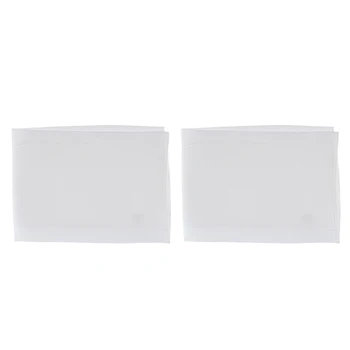 

2pcs Plain Solid Mulberry Silk Pocket Square Handkerchief White for Men