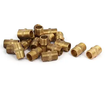 

1/4BSP Male Thread Hex Nipple Air Water Pipe Plumbing Connecting Fitting 20pcs