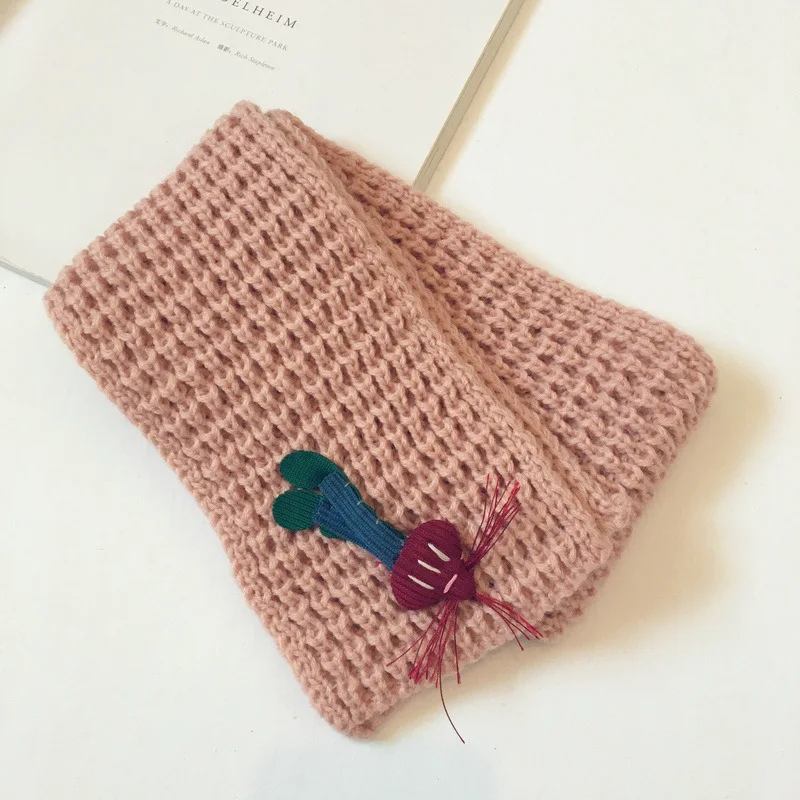 Fruit and vegetable decoration Knitting wool Winter Scarf For Children Boy girl Scarf Thickened Collar Scarves Neck Scarf
