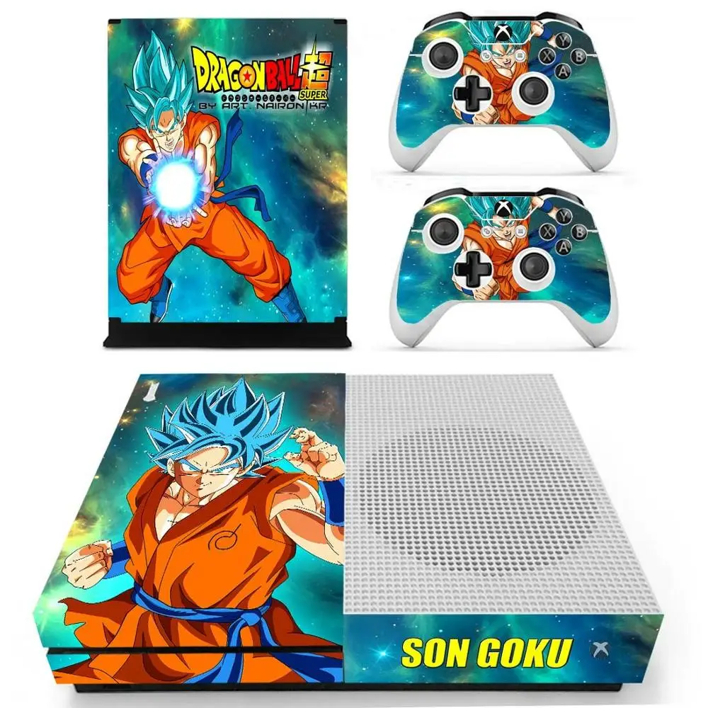 YS-xboxoneS-0326 Наклейка s Dragon Ball Супер для Xbox One S Viny наклейки на кожу Pegatina для Xbox one тонкая консоль и два контроллера шкуры - Цвет: YS-xboxoneS-0326