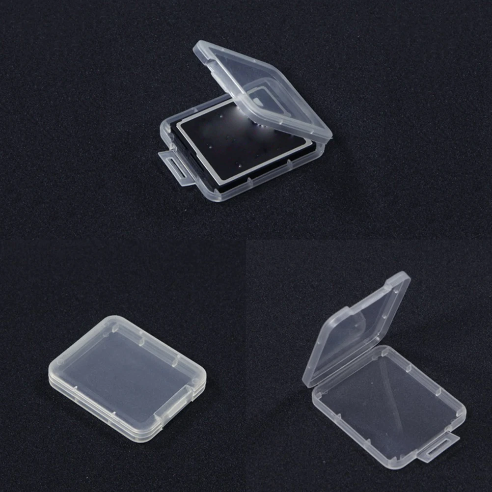 

10PCS Transparent Standard CF TF Memory Card Case Holder Box Storage Plastic
