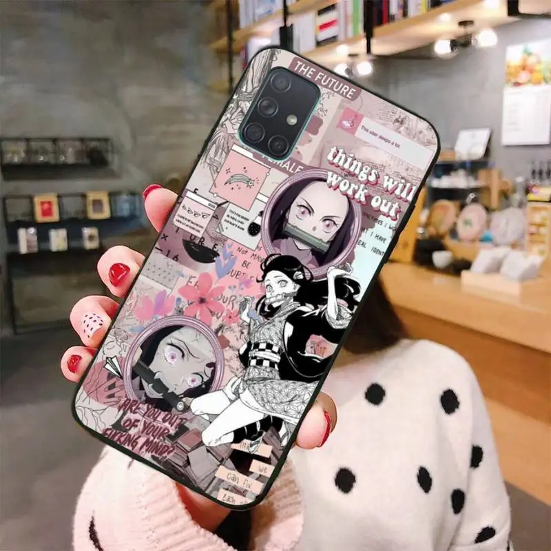 Жесткий чехол для Samsung Galaxy A01 A11 A31 A81 A10 A20 A30 A40 A50 A70 A80 A71 A91 A51 с аниме рассекающим
