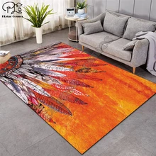 Black Native Indian Lakota Skull buffalo soldier Carpets Soft Flannel 3D Printed Rugs Mat Rugs Anti-slip Large Rug Carpet-6