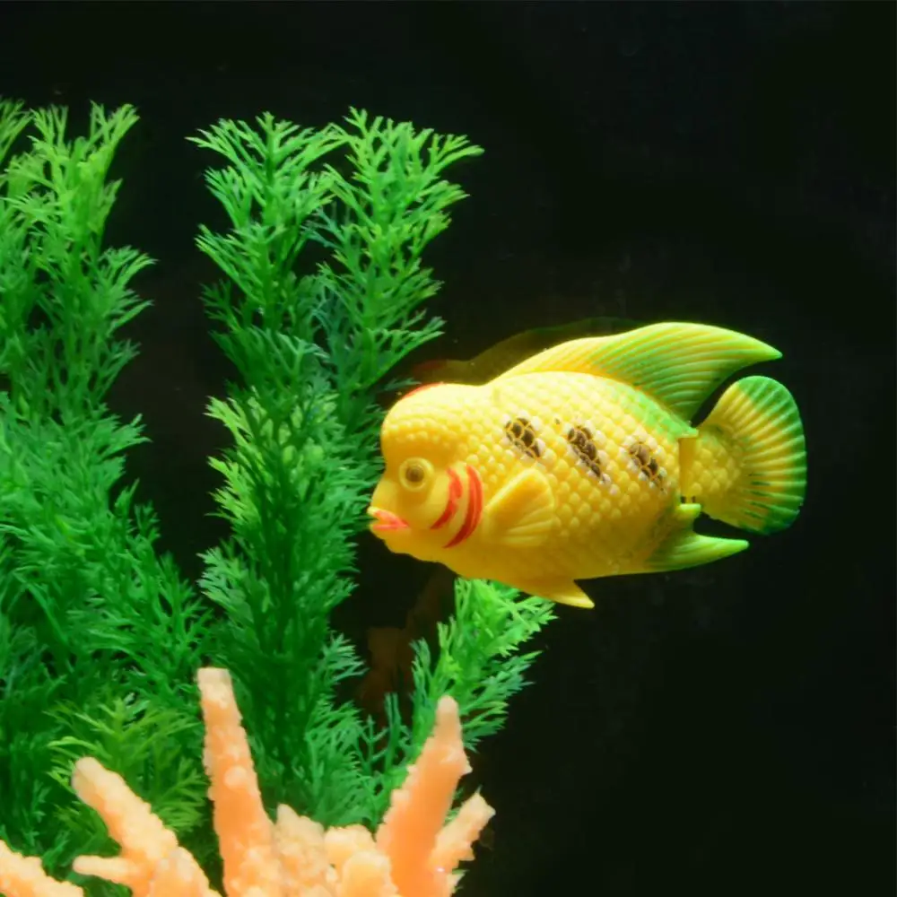 Saim Aquarium Plastic Fish Decor Swimming Fake Ornament 3PC Artificial Floating | Дом и сад