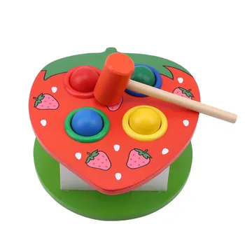 

Montessori Education Model Buliding For Baby Children Piling Table Toys Smart Knocking Table Wooden Toys Gift