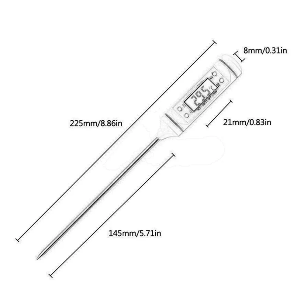 Термометр для еды, электронный цифровой жидкий термометр для барбекю и выпечки масла, термометр для приготовления пищи с моментальной реакцией