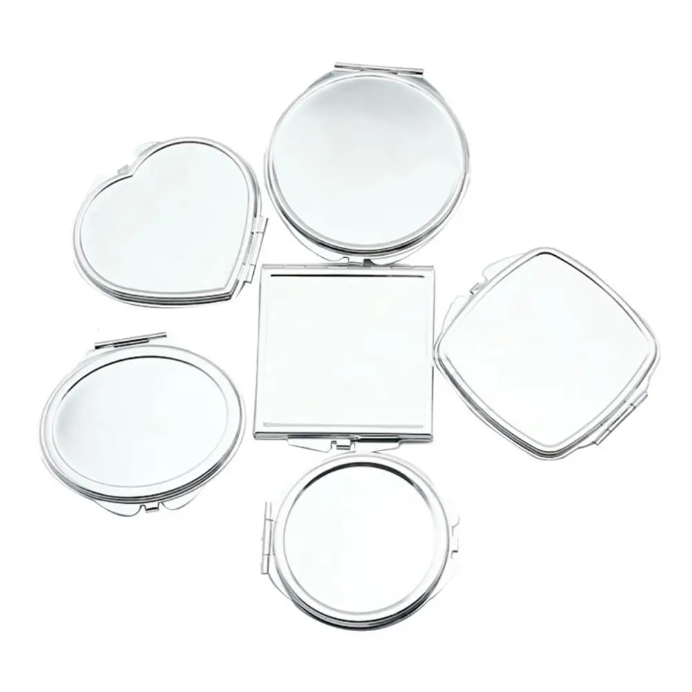 

50% Hot Sale Portable Cat Head Love Heart Round Square Folding Mirror Makeup Cosmetic Tool
