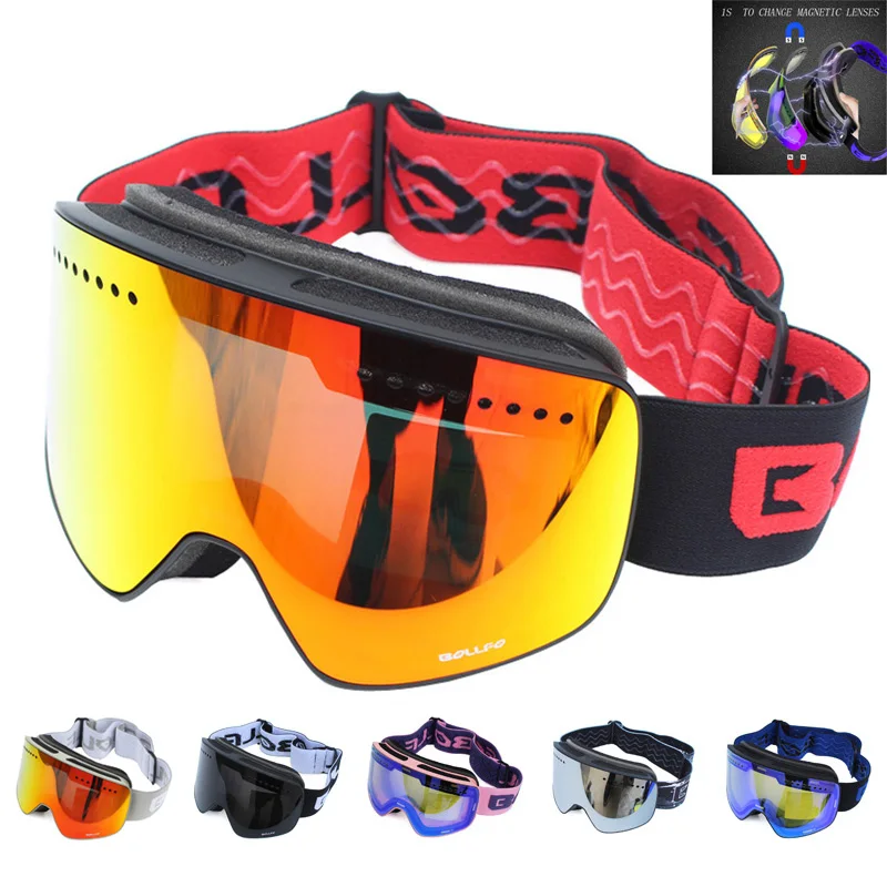 Cut Price Ski-Goggles Case Eyewear Polarized-Lens Skiing Magnetic Double-Layer Men with Anti-Fog qxQKMOdZprw