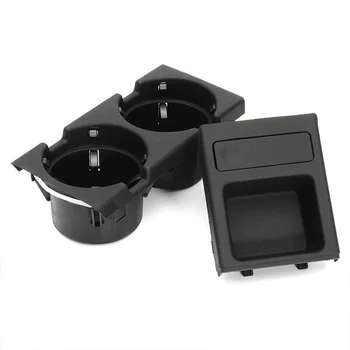 

1pc Center storage box Black Auto Organizer Cup holder For BMW 3 Series