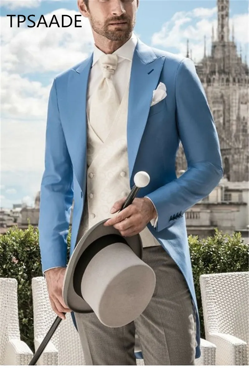 Italian-Morning-Style-Gentleman-Suit-Blue-Tailcoat-3-Pieces-Mens-Wedding-Prom-Pageant-Suits-Groom-Tuxedos