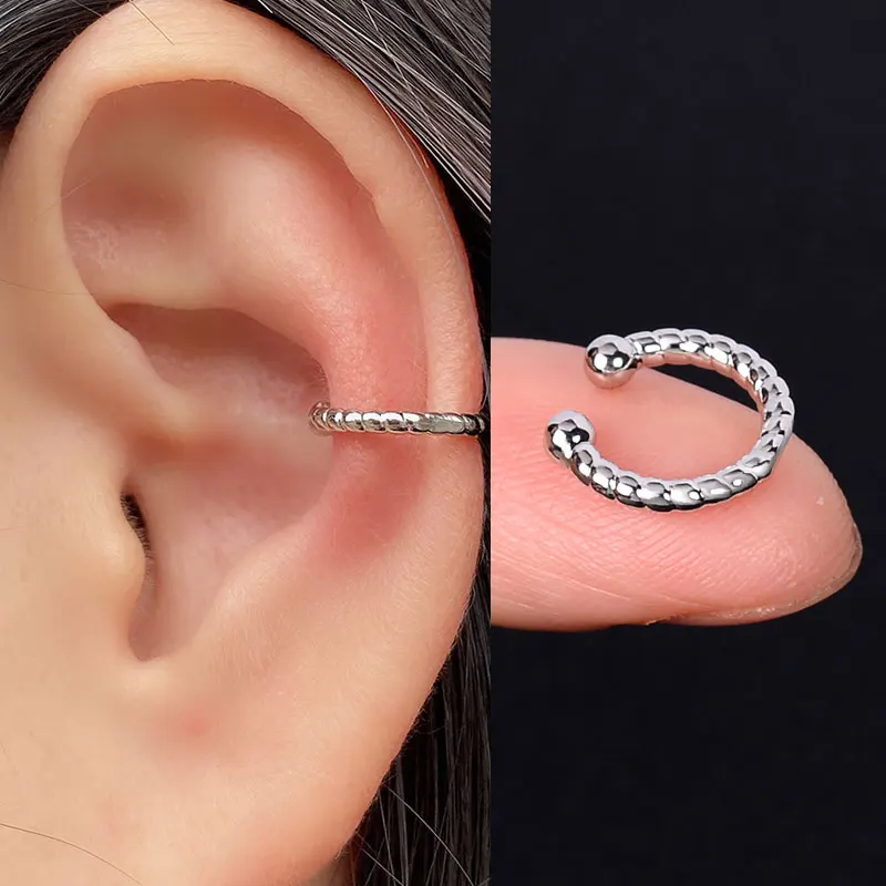 1 Pc Stackable Cuff Wrap Clip On Earrings Women Girls Climber Ear Cartilage Bone Clips Fake Earing Non Piercing Without Holes