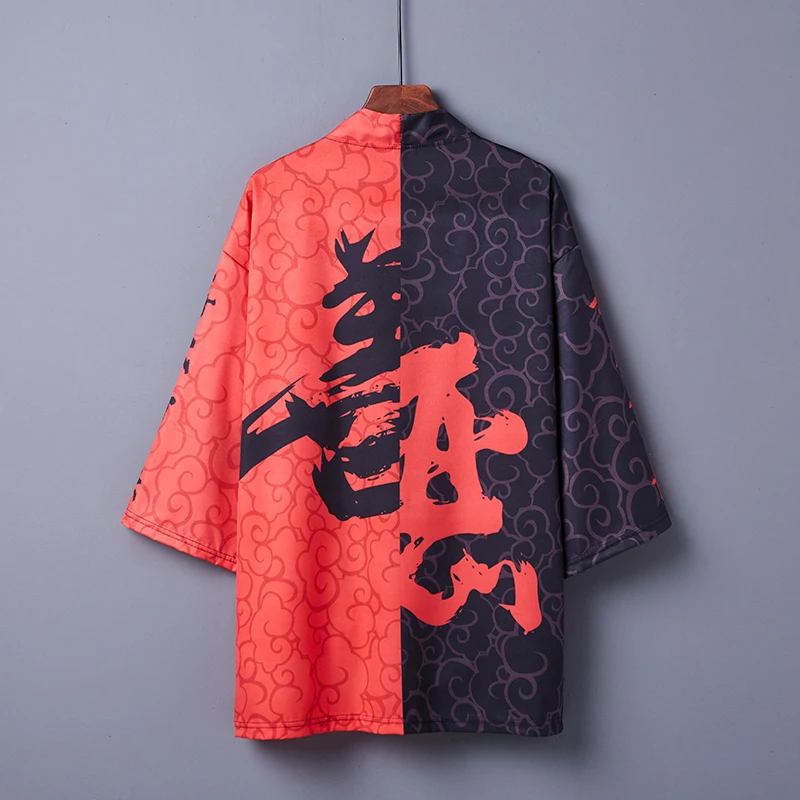 Japanese Kimono Cardigan Men Shirt Asian Streetwear Japanese Robe Kimonos Harakuju Samurai Costume Men'S Haori Yukata 31208