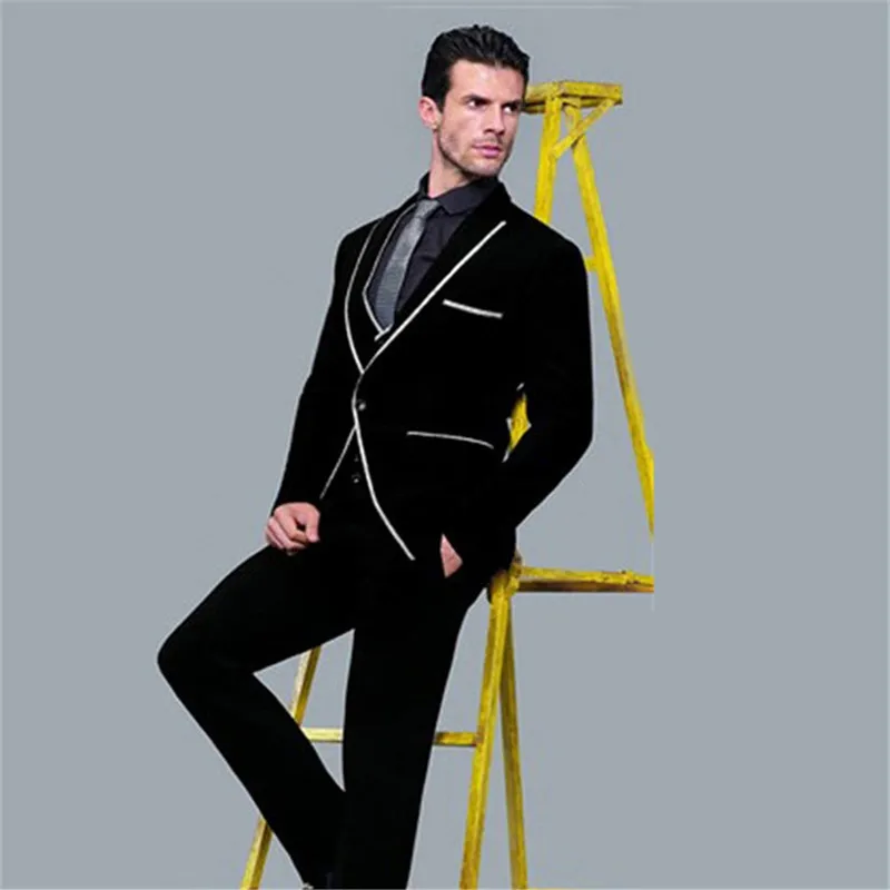 Terno Masculino Мужские костюмы(куртка+ брюки+ жилет) плюс удобрение профессиональное платье свободный жир новейший дизайн 3 шт. платье жениха - Цвет: 11 Style and color