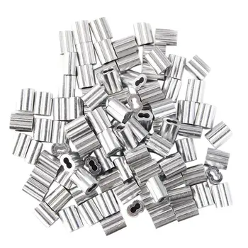 

100pcs Aluminum Crimping Loop Sleeve for m Diameter Wire Rope and Cable