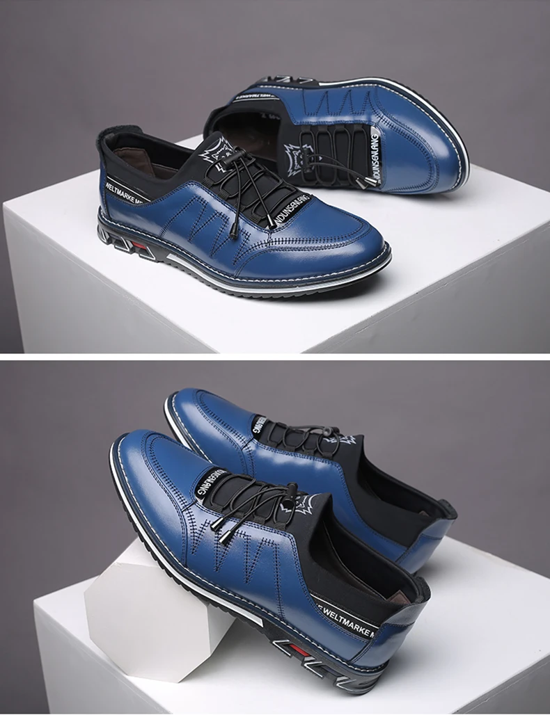 ZUNYU/мужские туфли из натуральной кожи высококачественные модные удобные мужские туфли с эластичным ремешком Большие размеры 38-48