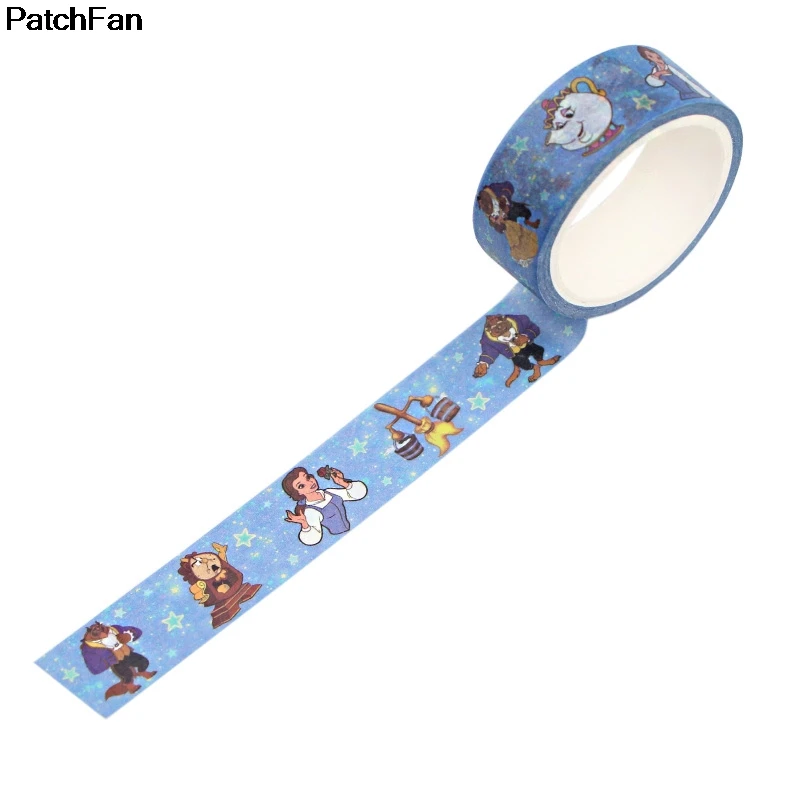 

Patchfan Beauty and the Beast DIY Scrapbooking Sticky Adhesive washi Paper Masking Tape Printed Patterns stickers decals A2380