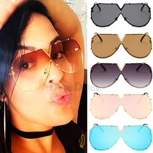 11 цветов сплав оправа одна линза V Солнцезащитные очки женские роскошные Брендовые очки дизайнерские модные мужские женские оттенки