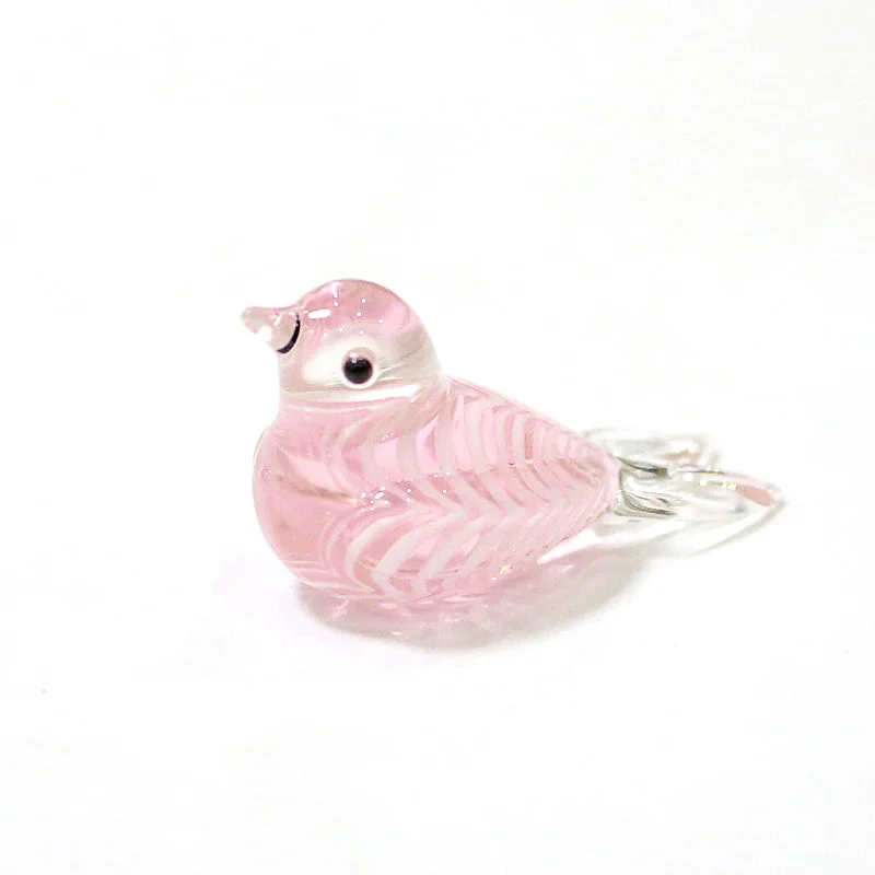 Mini Glass Bird Figurine Custom Cute Animal Small Statue Ornaments Home Table Fairy Garden Bonsai Decor Various Styles