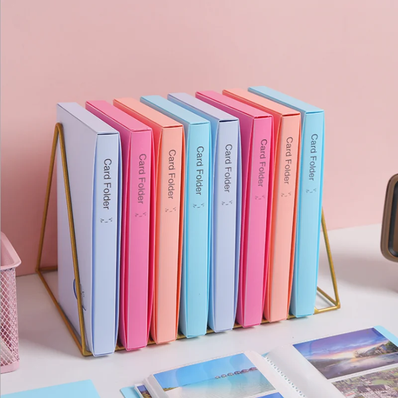 1pc 240 Slots ID Holders Cute Cartoon Book Star Large Card Stock Capacity Business Clip Ticket Collection Book Stocks