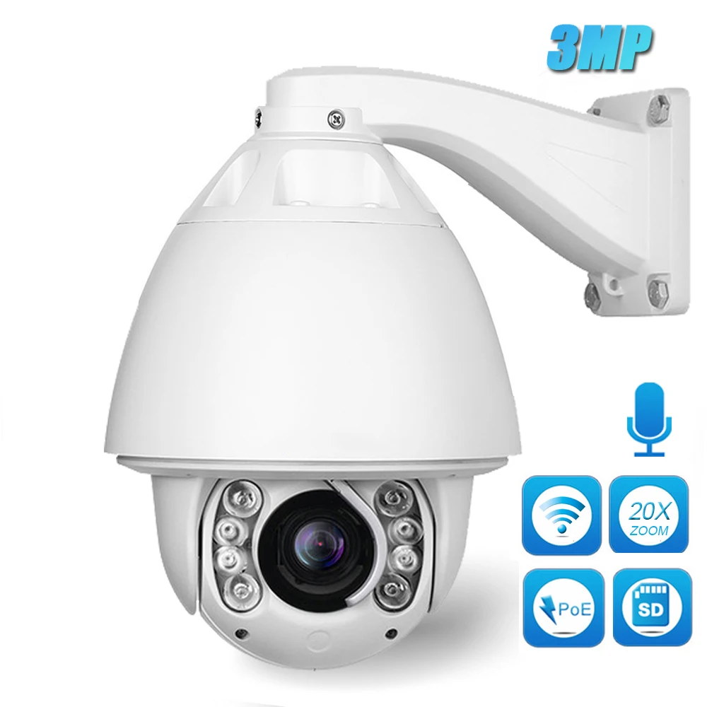 IMPORX IP PTZ камера 3MP 20X ZOOM Водонепроницаемая ip наружная H.265 IR CUT 150M P2P Высокоскоростная